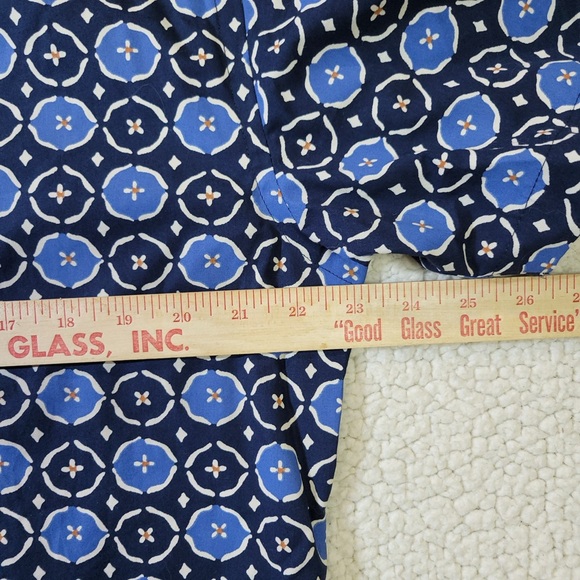 Reverse Threads Shirt Men's XL Blue Geometric Button Up Short Sleeve NWT - Picture 10 of 12